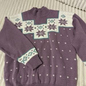 62east Women's Lavender Nordic Sweater Sz M